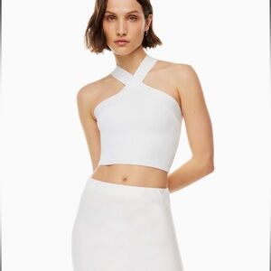 Sculpt Knit Criss Cross Cropped Tank